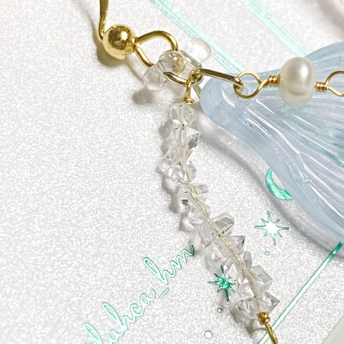 波飛沫と人魚 ピアス・イヤリング イヤリング・ノンホールピアス