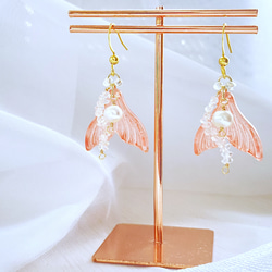 波飛沫と人魚 ピアス・イヤリング イヤリング・ノンホールピアス