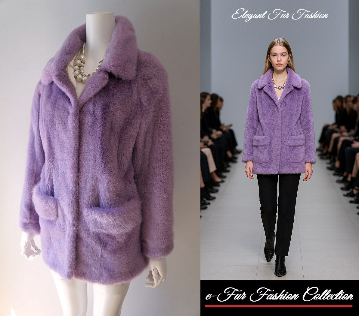 媚びないさわやかなラベンダーミンクコート 本物毛皮コート　新品1点物☆豪華なリアルファーコート レディースコート
