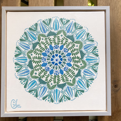 曼陀羅繪畫 《靈性種子4》經典框  Mandala painting " Soul Seed 4" with frame 第6張的照片