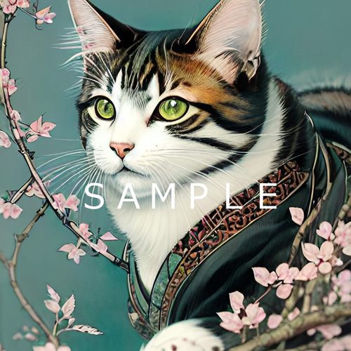 猫(新浮世絵画)A4 №s-1775 イラスト shizennokaze 通販 16216085