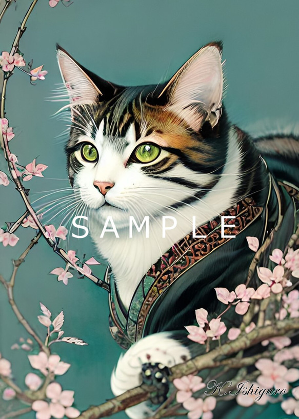 猫　絵画 18131-5378-