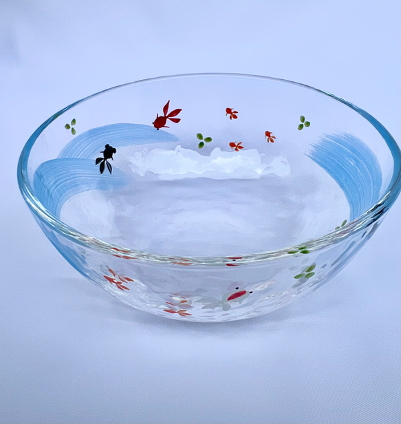 金魚　ガラス鉢　中サイズ 2枚目の画像