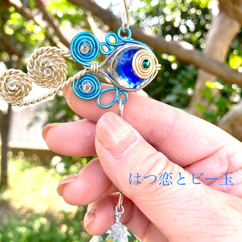 はつ恋とビー玉☆ビー玉の金魚サンキャッチャー☆ サンキャッチャー 雅