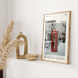 トラベルポスター UK London テレフォンブース  / インテリアポスター 海外アート / 5091 4枚目の画像