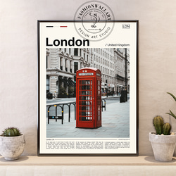 トラベルポスター UK London テレフォンブース  / インテリアポスター 海外アート / 5091 1枚目の画像