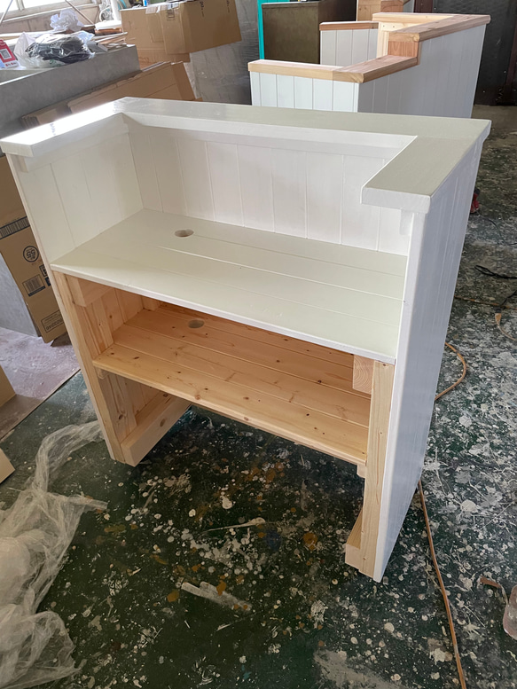 キャスター付き　レジカウンター　受付カウンター 机・デスク T2468903816(19000円)