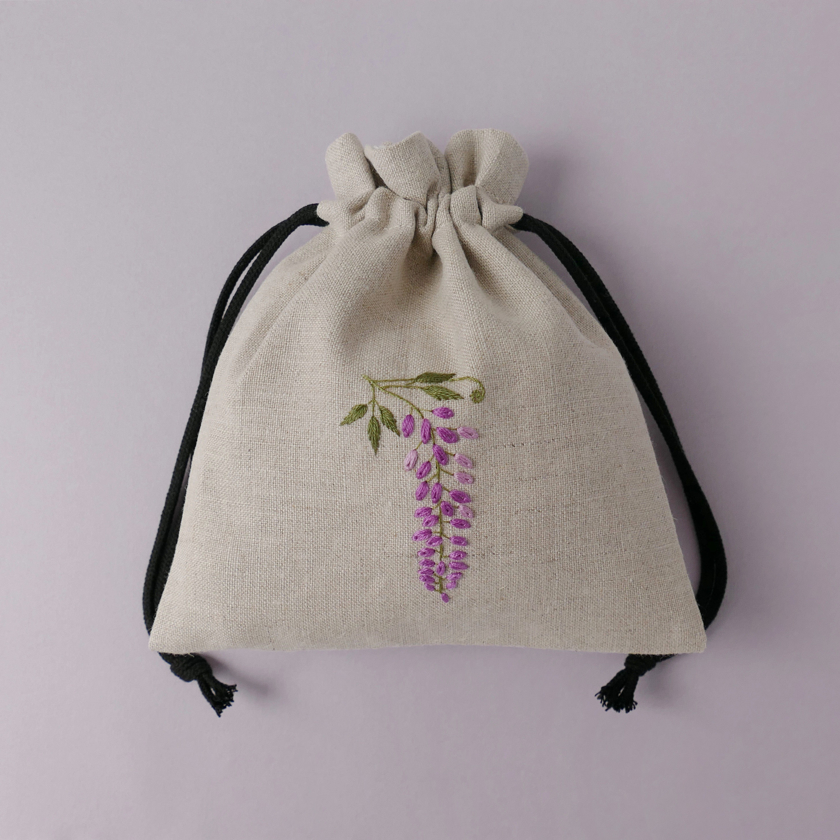 袋帯 ハナ様ご希望品！　　藤の花刺繍