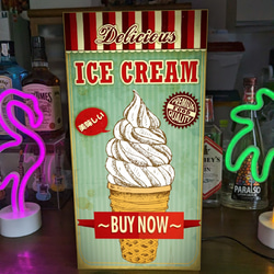 【Lサイズ】アイス ソフトクリーム メニュー 店舗看板 置物 雑貨 ライトBOX