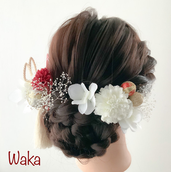【水引アレンジ】紅白髪飾り。成人式・卒業式・結婚式・前撮り・振袖・袴・ヘア飾り/MT6        Ω 人気・おすすめ｜多用途・生活用品におすすめ キャンペーン中 即納 国内在庫管理・迅速発送・安心対応