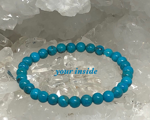 【ブレスレット】アリゾナ産ターコイズ(天然色) 天然 ターコイズ ブレスレット アリゾナ産 ブレスレット your inside