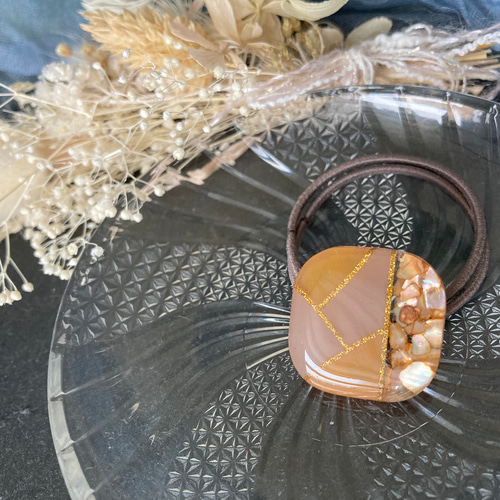 くすみカラー ハンドメイド レジン パステルカラー ヘアアクセサリー