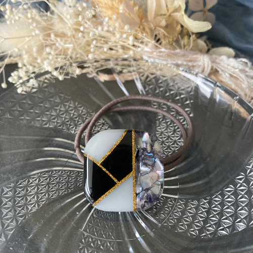 くすみカラー ハンドメイド レジン パステルカラー ヘアアクセサリー