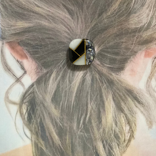 くすみカラー ハンドメイド レジン パステルカラー ヘアアクセサリー