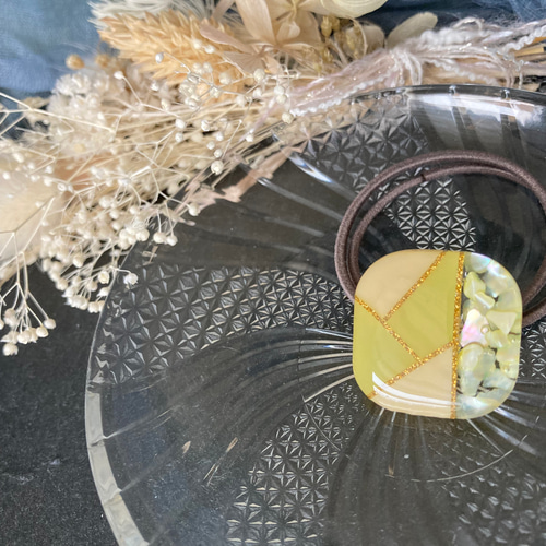 くすみカラー ハンドメイド レジン パステルカラー ヘアアクセサリー