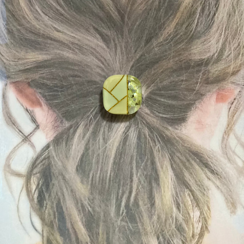 くすみカラー ハンドメイド レジン パステルカラー ヘアアクセサリー
