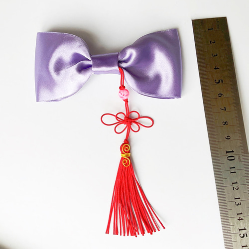 【バレッタ】王冠にゃんこフワフワリボン リボンバレッタ - ワンコ服KALINA 【 kalina_wans_gogoh 】