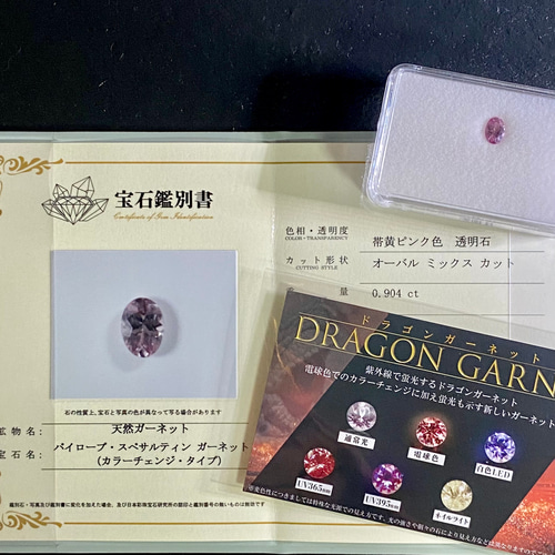 ドラゴンガーネット カラーチェンジ ルース 0.904ct ガーネット