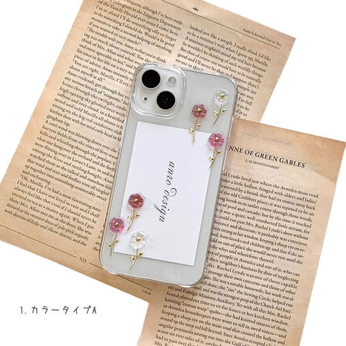 フラワー iPhone 17 ケース クリア 花柄 スマホショルダー 花 17Pro