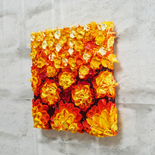 油絵 絵画 アートパネル【マリーゴールド】 絵画 HR 通販