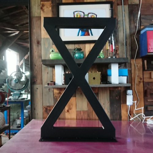 マットブラックでアイアンな極太鉄脚♪50×400×600mm 8型 2脚ver