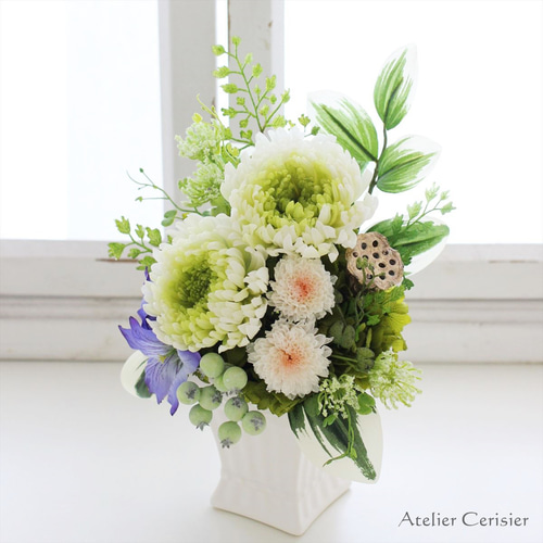 仏花 お供え プリザーブドフラワー #胡蝶蘭と菊のお供え花 お盆