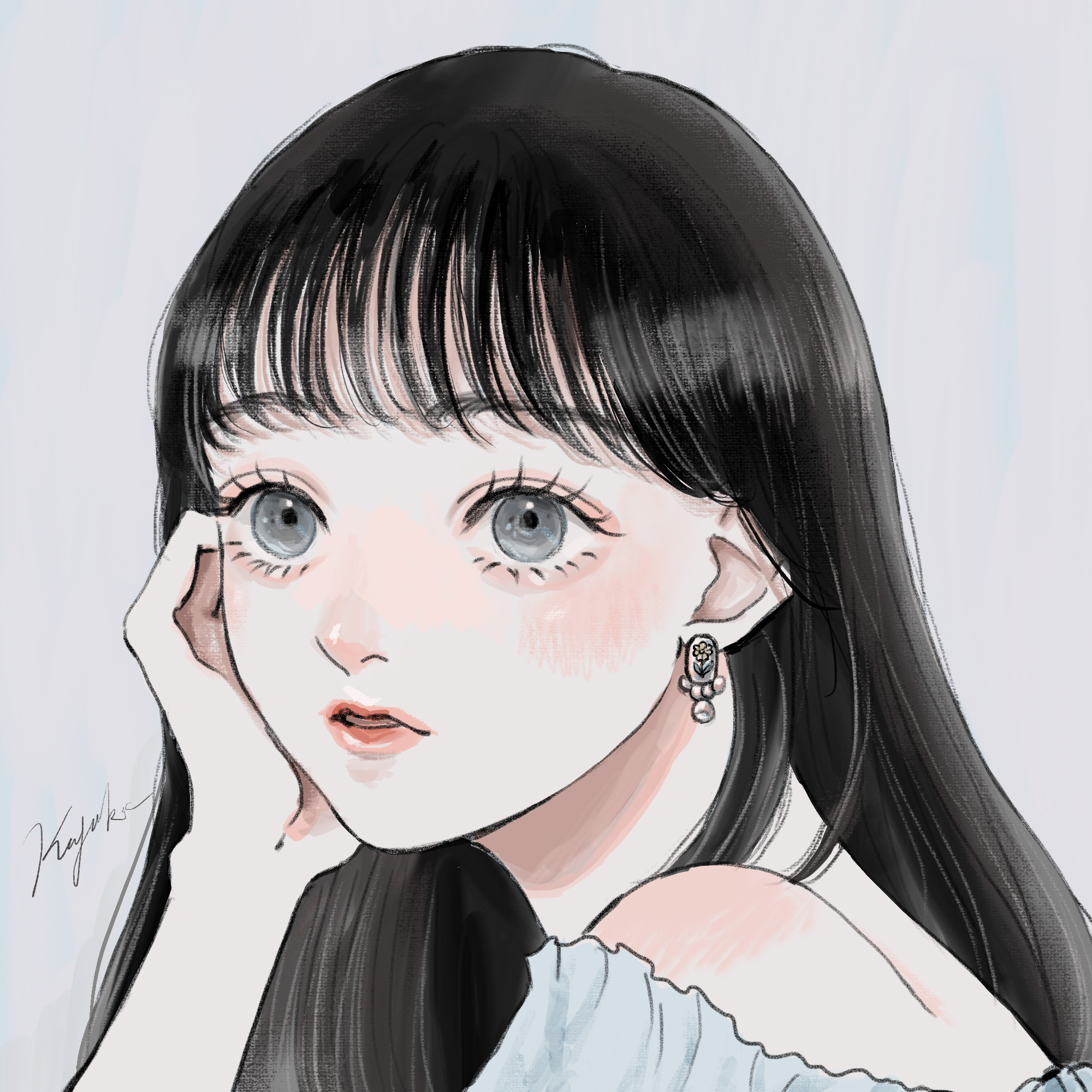 かわいい♡ SNSアイコン イラストオーダー ))