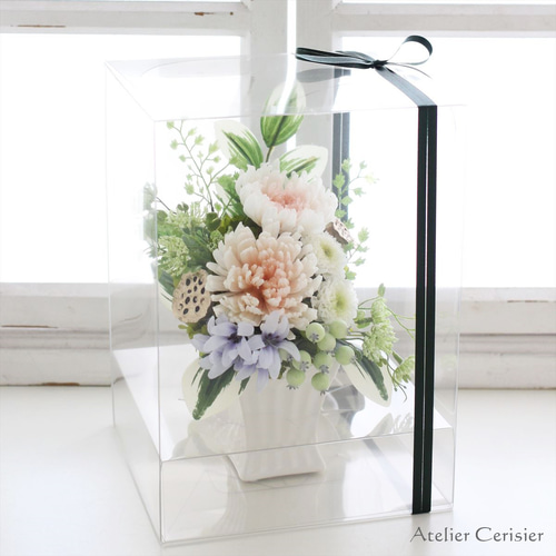 輪菊の仏花 （プレアー Sサイズ）ホワイトピンク お供え花