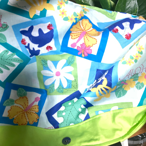 ハワイアンキルトバッグ トートバッグ ホヌ パッチワーク トートバッグ