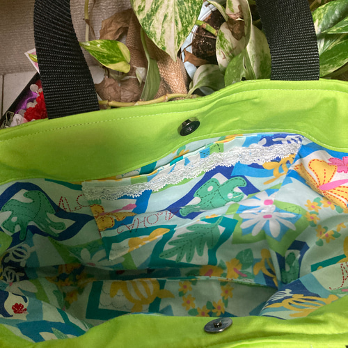 ハワイアンキルトバッグ トートバッグ ホヌ パッチワーク トートバッグ