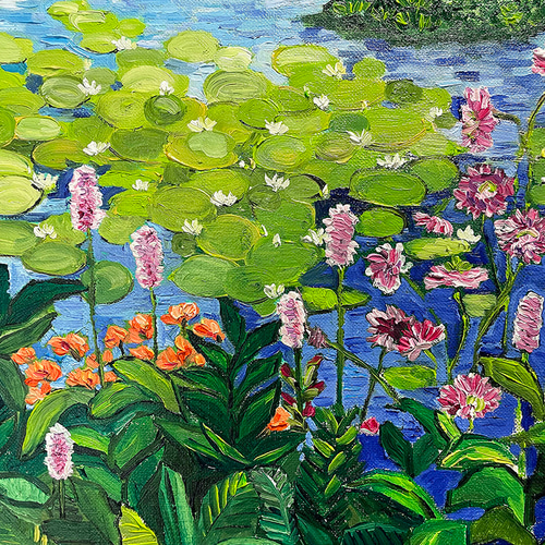 絵画 油絵　Ｆ8   庭の花 絵画 油絵 F8 庭の花