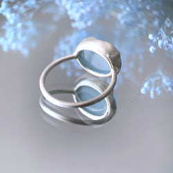 【受注制作】アクアマリン　silver ring 5枚目の画像