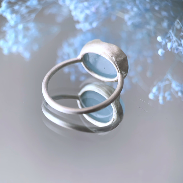 【受注制作】アクアマリン　silver ring 5枚目の画像