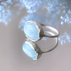 【受注制作】アクアマリン　silver ring 2枚目の画像