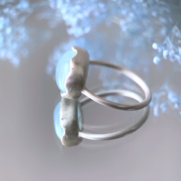 【受注制作】アクアマリン　silver ring 3枚目の画像