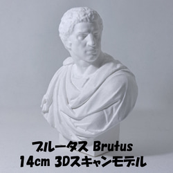 ブルータス 石膏像 【送料込】 ブルータス(高さ14cm) 石膏像 デッサン ホワイト インテリア 彫刻 置物