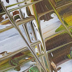 ひろ・あおき　作　「盤017 」　アクリル/キャンバス　S3　27.3x27.3cm　抽象絵画　現代アート　スクエア 12枚目の画像
