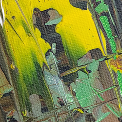 ひろ・あおき　作　「盤017 」　アクリル/キャンバス　S3　27.3x27.3cm　抽象絵画　現代アート　スクエア 14枚目の画像