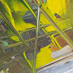 ひろ・あおき　作　「盤017 」　アクリル/キャンバス　S3　27.3x27.3cm　抽象絵画　現代アート　スクエア 13枚目の画像