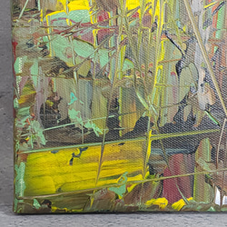 ひろ・あおき　作　「盤017 」　アクリル/キャンバス　S3　27.3x27.3cm　抽象絵画　現代アート　スクエア 6枚目の画像
