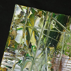 ひろ・あおき　作　「盤018 」　アクリル/キャンバス　S3　27.3x27.3cm　抽象絵画　現代アート　スクエア 15枚目の画像