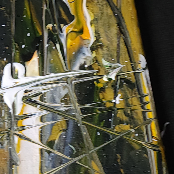 ひろ・あおき　作　「盤018 」　アクリル/キャンバス　S3　27.3x27.3cm　抽象絵画　現代アート　スクエア 17枚目の画像