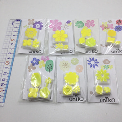 【完成品】消しゴムはんこ　お花モチーフはんこ 5枚目の画像