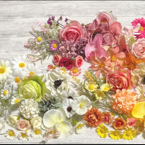 ☆NO 0703-02 ④造花 花材 まとめ売り ハンドメイド 素材 セット 花 
