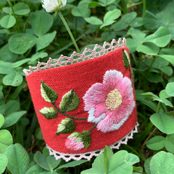 刺繍ブレスレット(ワイルドローズ) 6枚目の画像