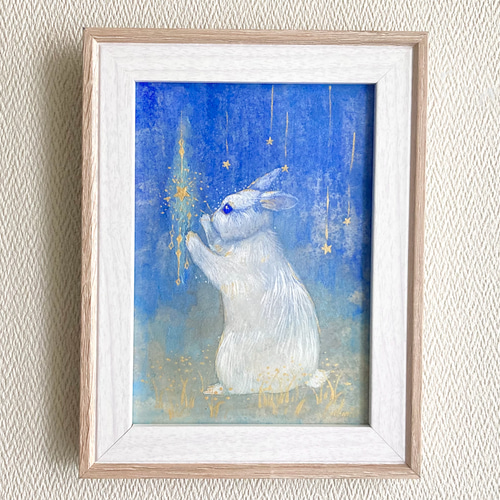 水彩画 原画 時計うさぎ 5bf7adbc8c8c6cf404e1f219886a49