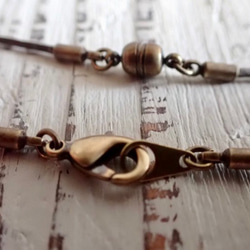 【新色】leaf beads necklace - Φ4.7cm ＊2カラー 8枚目の画像