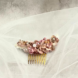 髪飾り 和装 手作り 結婚式 成人式 パール 花 普段使い 手作り ピンク 水引 ヘアアクセサリー230210A　 5枚目の画像