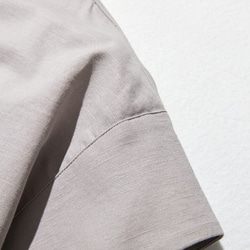 即使不華麗，也能脫穎而出 棉麻連身裙 Marueli 連身裙 短袖 淺灰色 210705-8 第3張的照片
