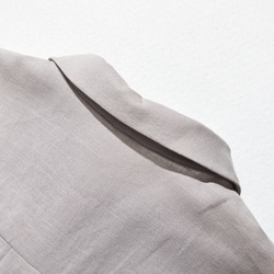 即使不華麗，也能脫穎而出 棉麻連身裙 Marueli 連身裙 短袖 淺灰色 210705-8 第7張的照片